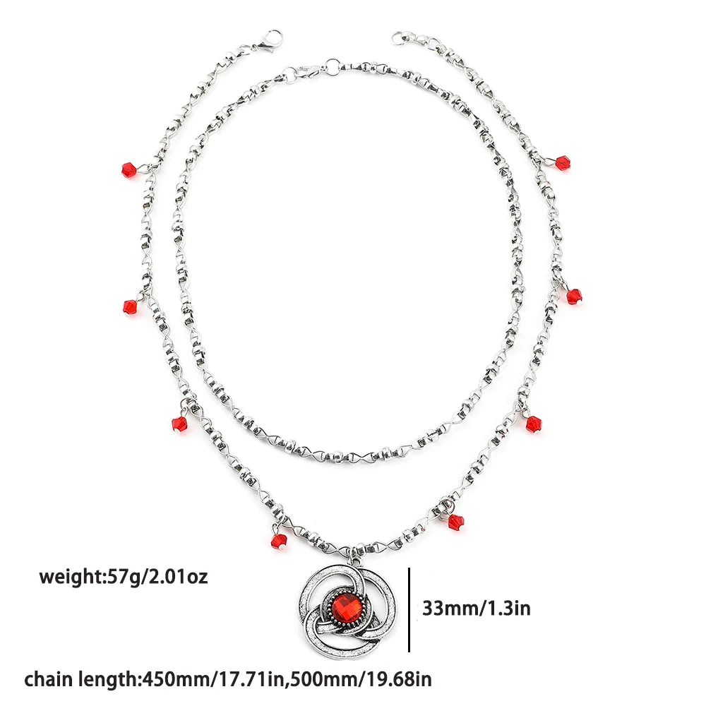 Rhaenyra Targaryen Red Crystal Chains Necklace