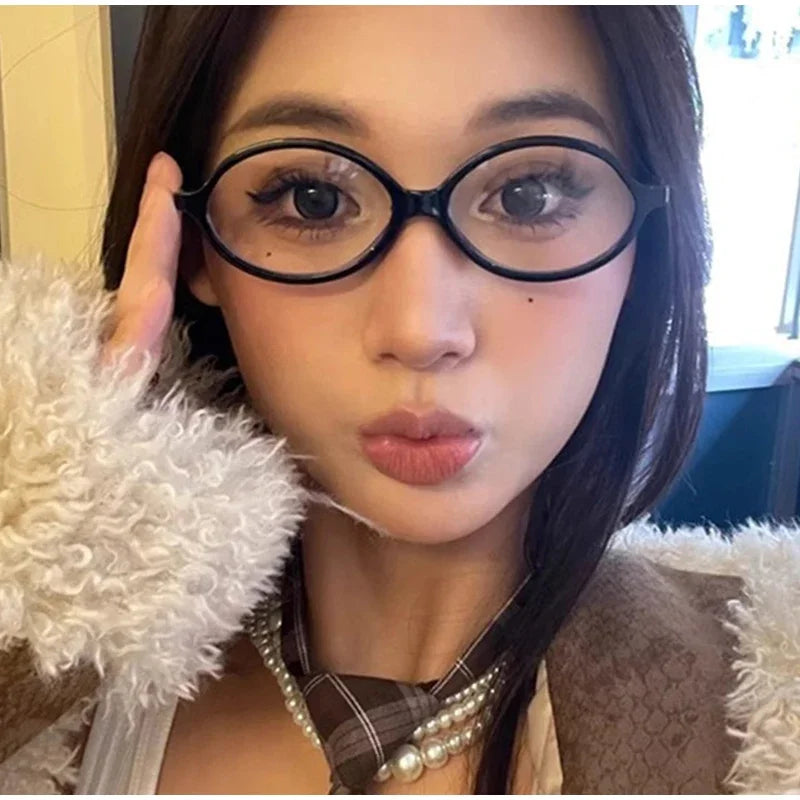 Oval Leopard Glasses Anti-blue Eye