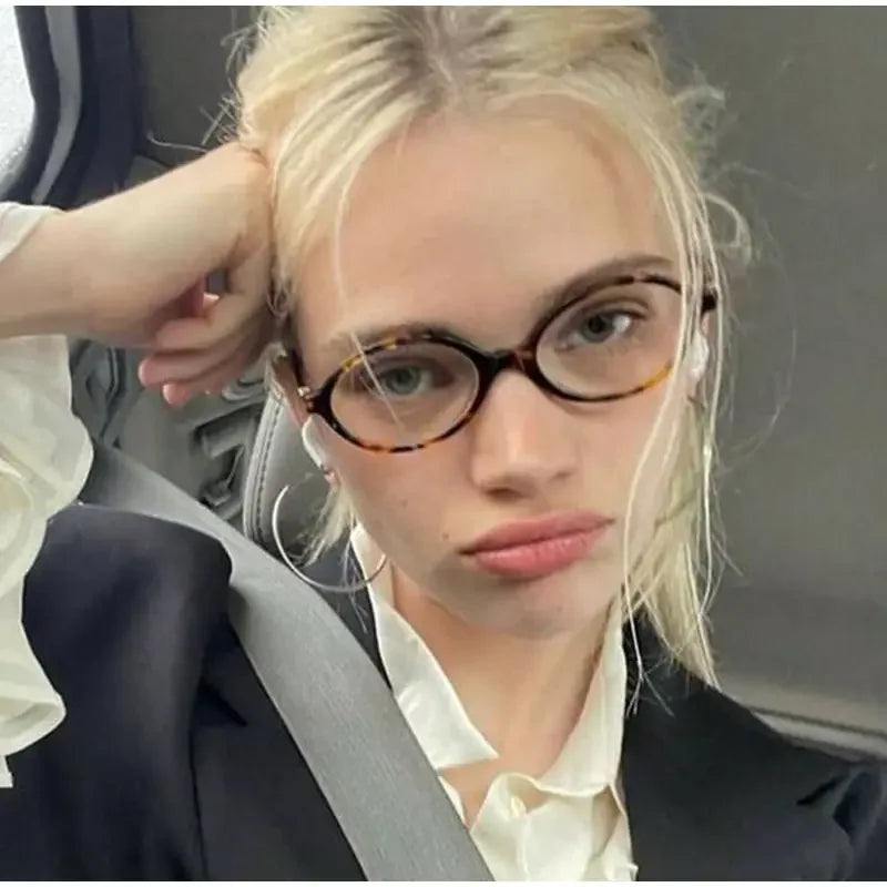 Oval Leopard Glasses Anti-blue Eye