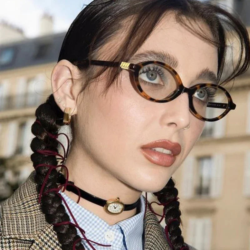 Oval Leopard Glasses Anti-blue Eye