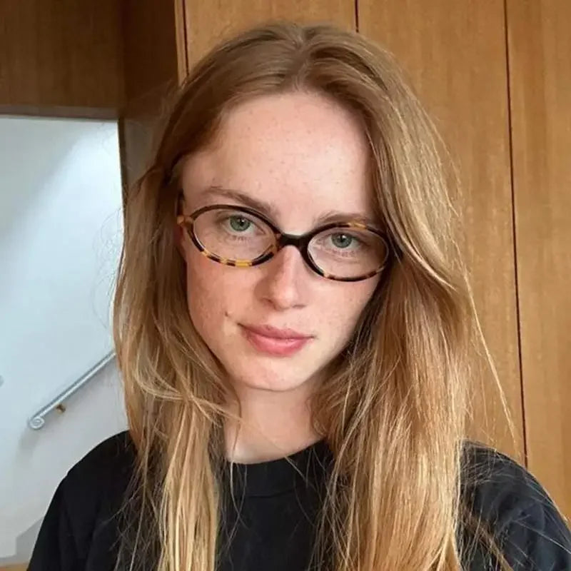 Oval Leopard Glasses Anti-blue Eye