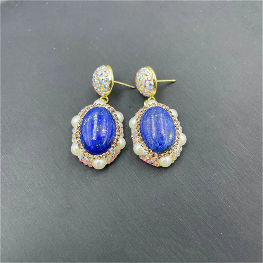 Natural Lapis lazuli Gemstone Pearl Jewelry