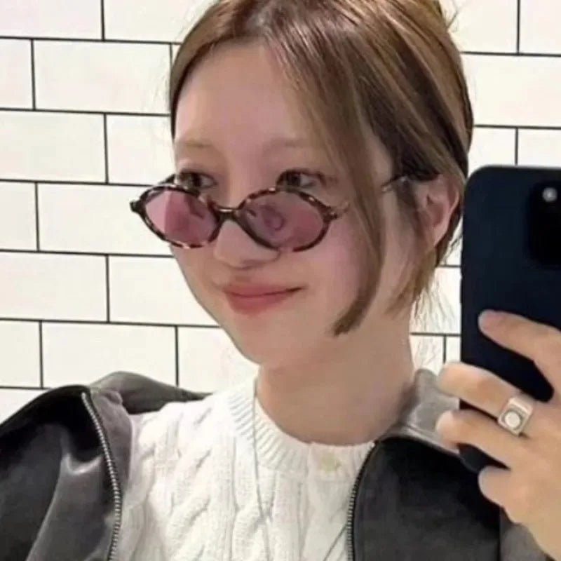Small Oval Leopard Sunglasses