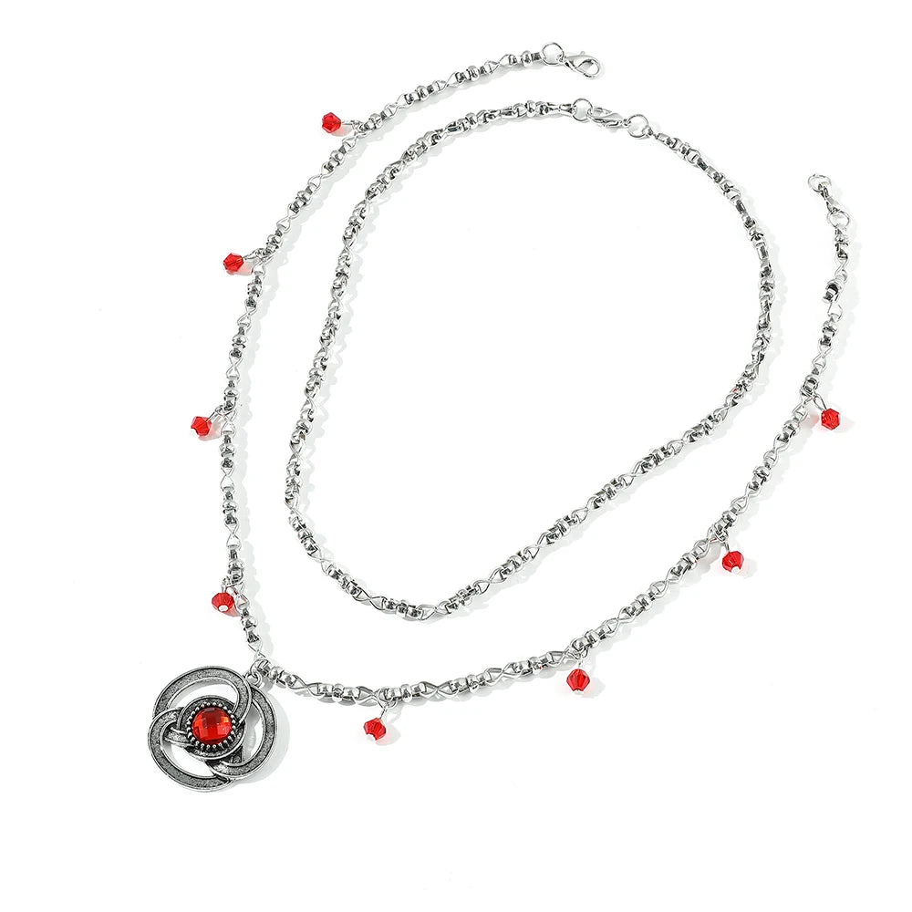 Rhaenyra Targaryen Red Crystal Chains Necklace