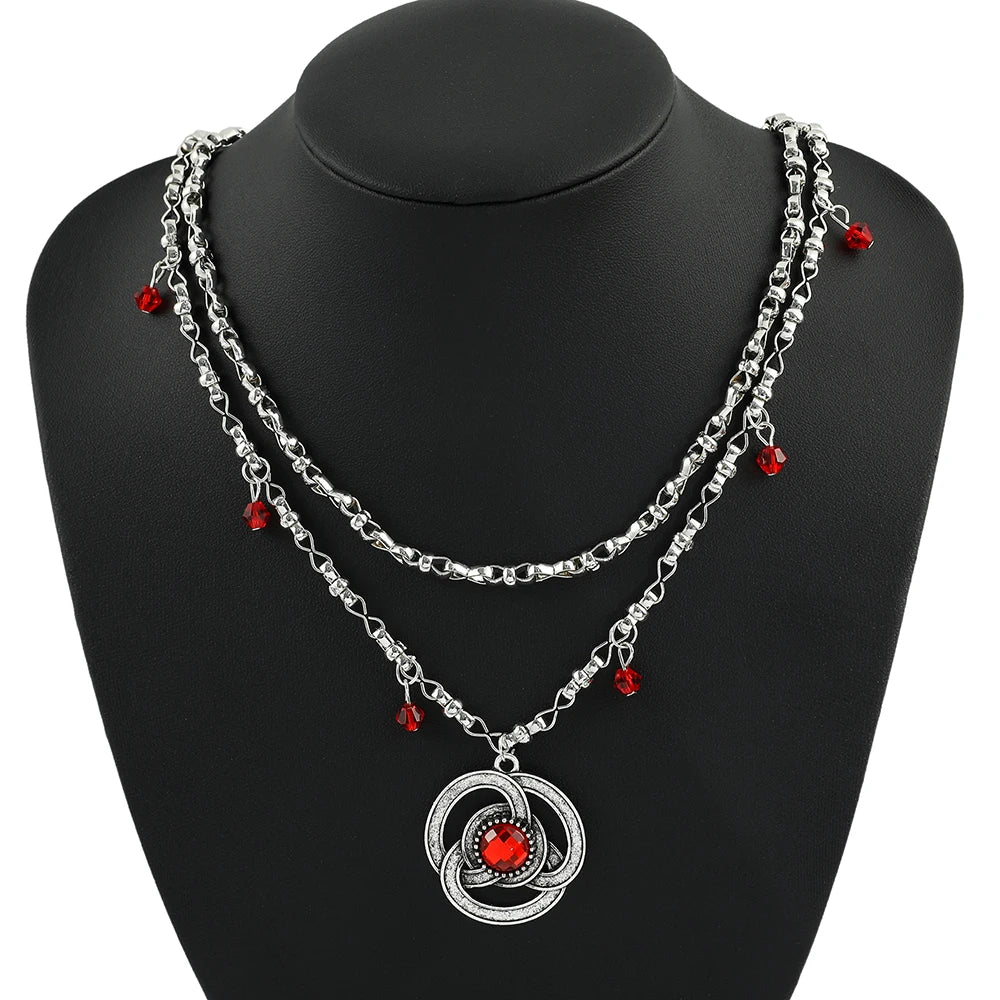 Rhaenyra Targaryen Red Crystal Chains Necklace