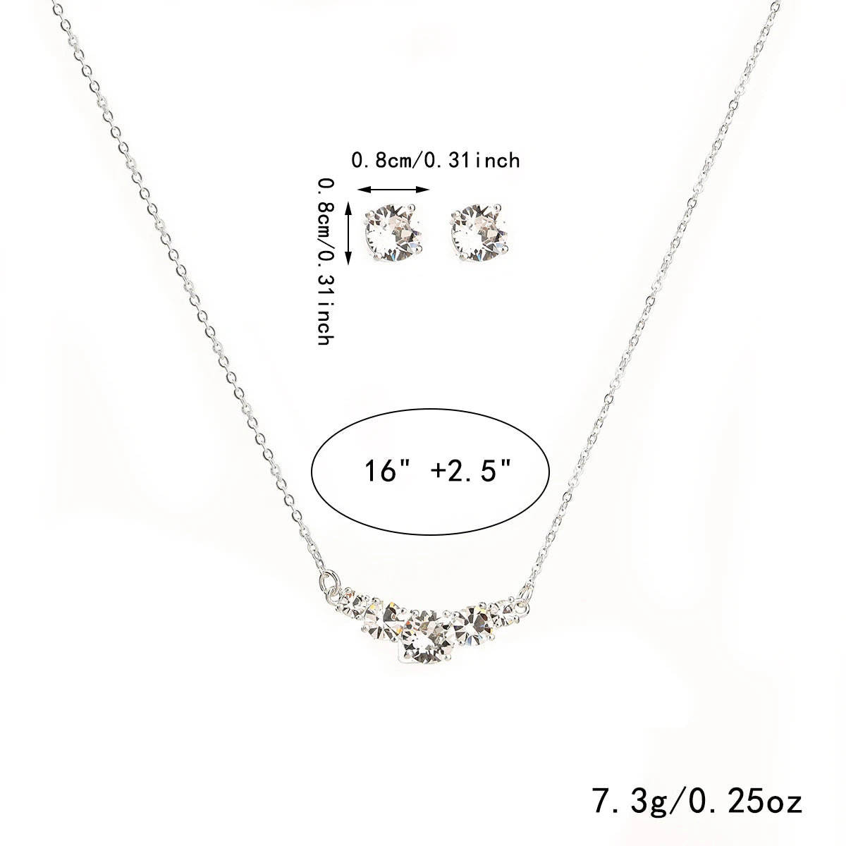 Fashion sparkling zircon pendant necklace