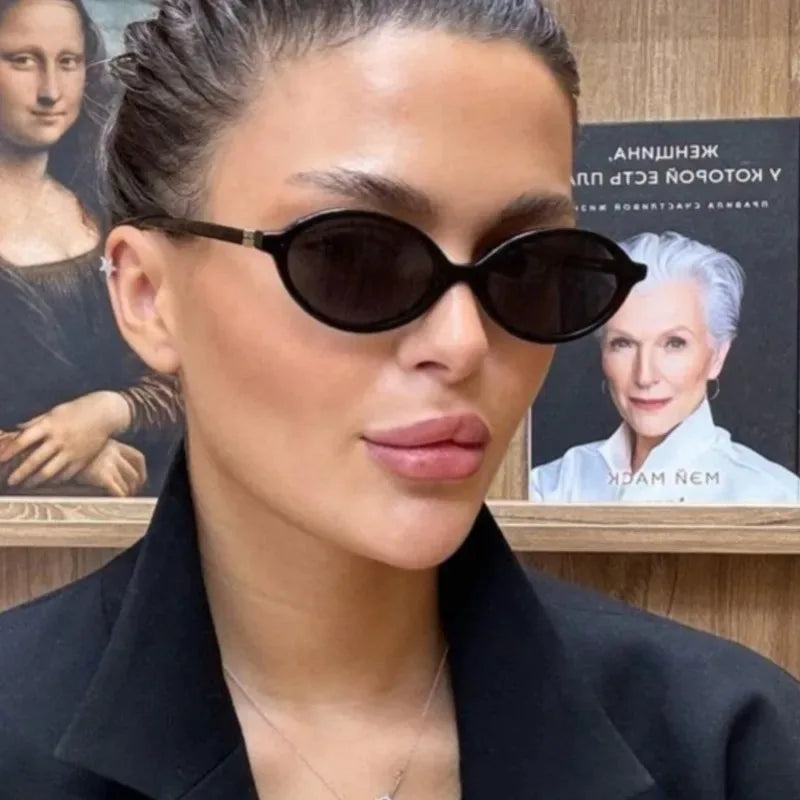 Small Oval Leopard Sunglasses