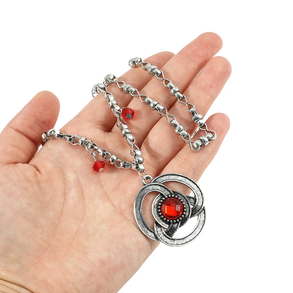 Rhaenyra Targaryen Red Crystal Chains Necklace
