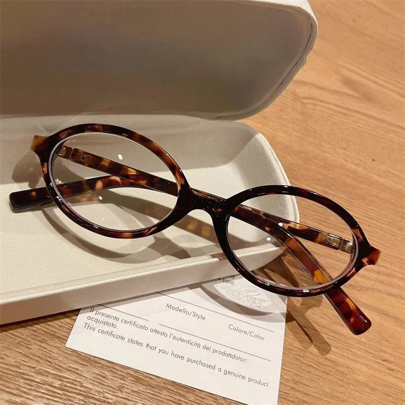 Oval Leopard Glasses Anti-blue Eye