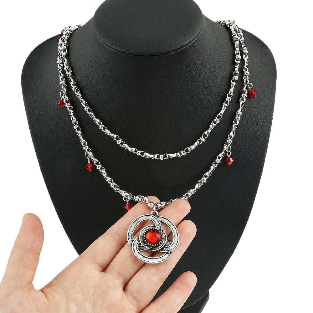 Rhaenyra Targaryen Red Crystal Chains Necklace