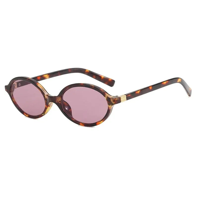 Small Oval Leopard Sunglasses