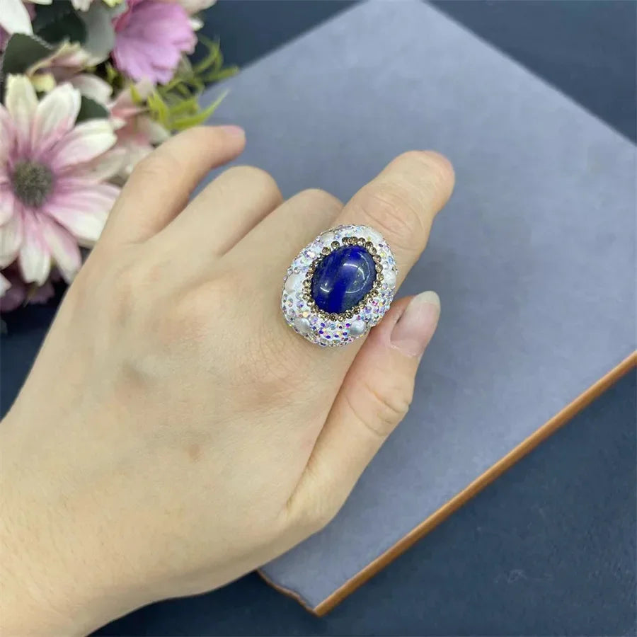 Natural Lapis lazuli Gemstone Pearl Jewelry