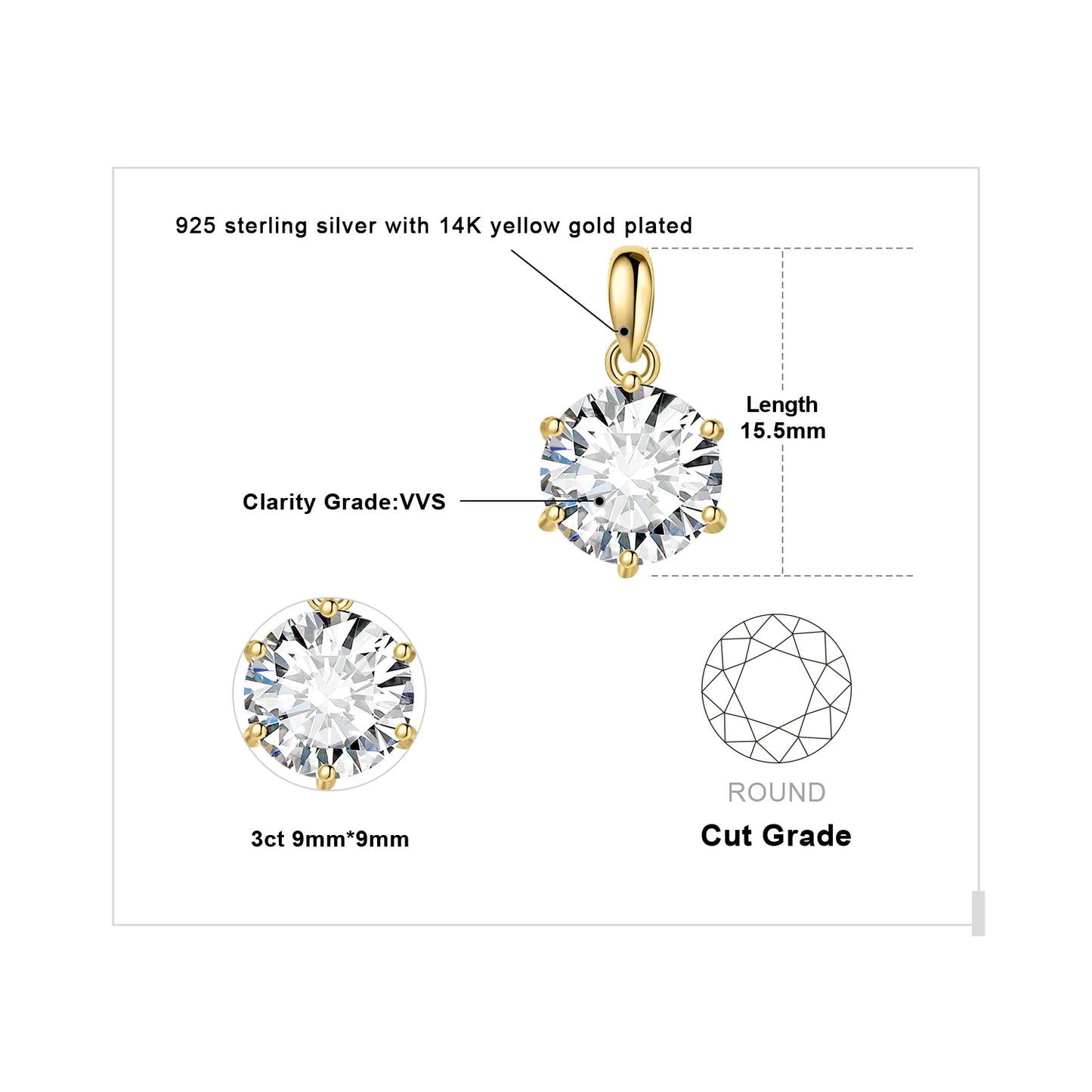 JewelryPalace Moissanite