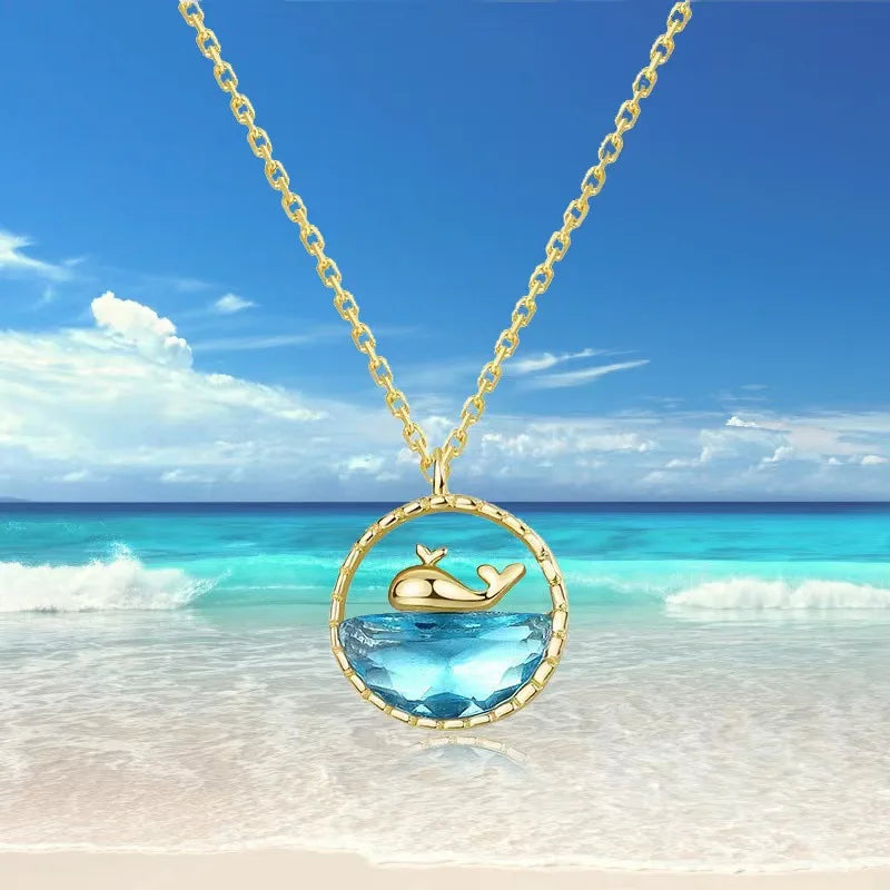 Heavy-Duty Ocean Whale Design Necklace