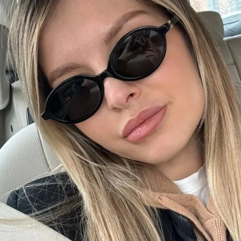 Small Oval Leopard Sunglasses