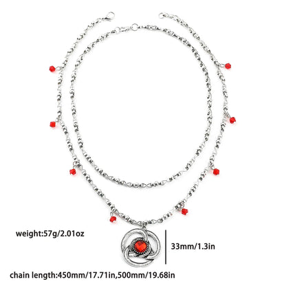 Rhaenyra Targaryen Red Crystal Chains Necklace