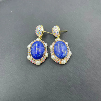 Natural Lapis lazuli Gemstone Pearl Jewelry