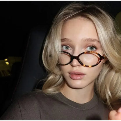 Oval Leopard Glasses Anti-blue Eye
