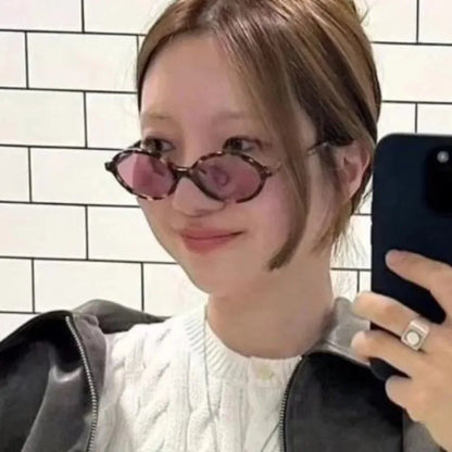 Small Oval Leopard Sunglasses