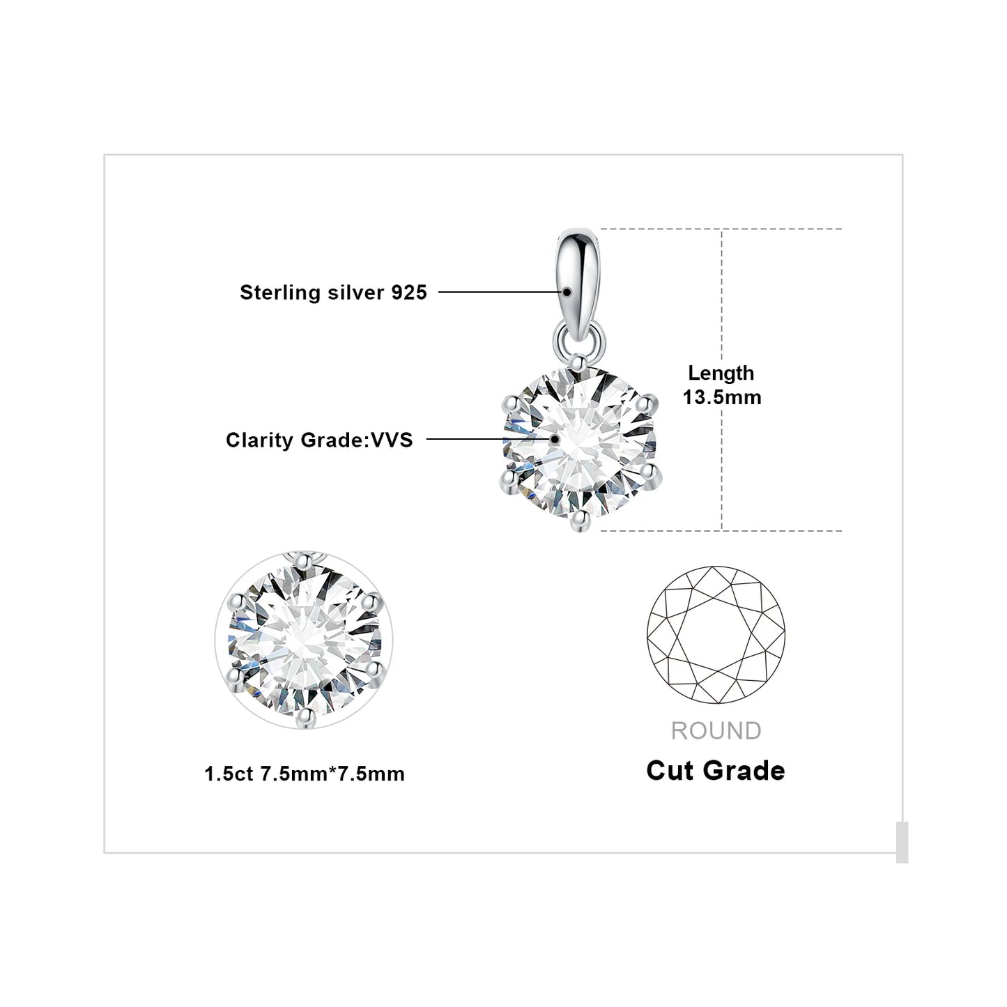 JewelryPalace Moissanite
