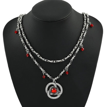 Rhaenyra Targaryen Red Crystal Chains Necklace