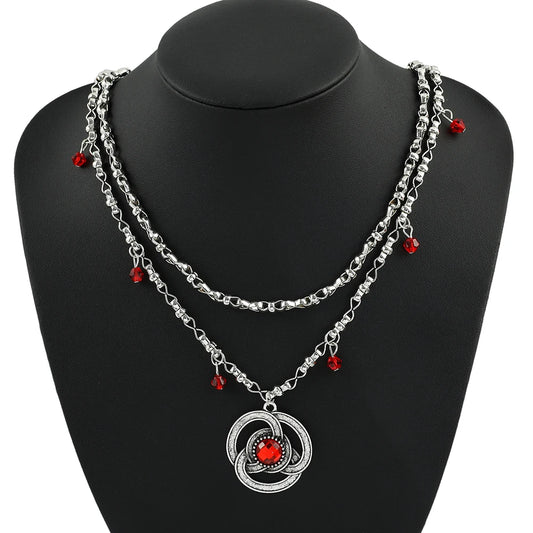 Rhaenyra Targaryen Red Crystal Chains Necklace