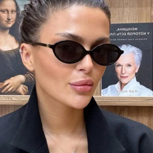 Small Oval Leopard Sunglasses