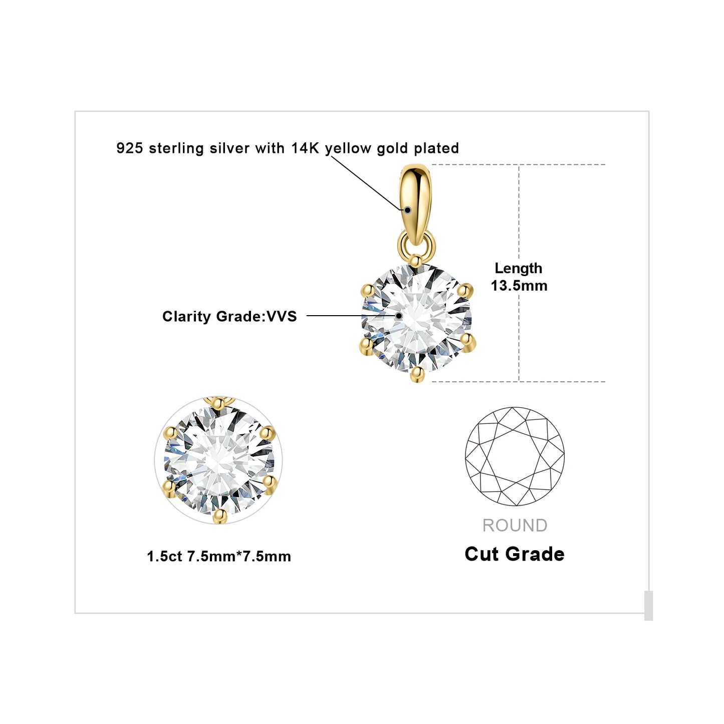 JewelryPalace Moissanite